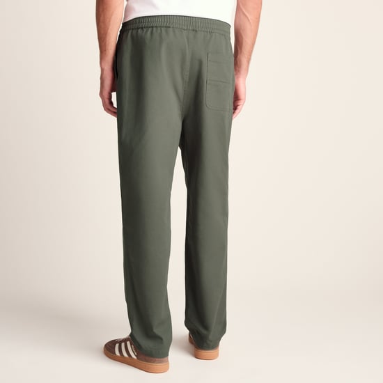 Nelson Mens 100% Cotton Heavyweight Straight Leg Trousers - Faded Khaki - Image 2