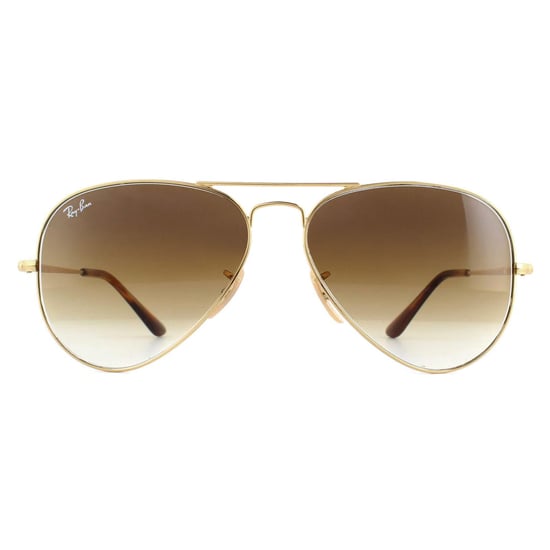 Ray-Ban Zonnebril Aviator Metal II RB3689 914751 Goudbruin Verloop - Image 1