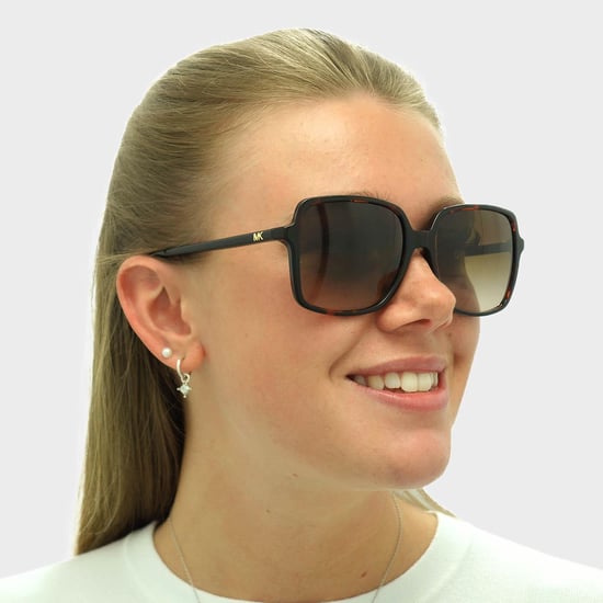 Michael Kors Square Womens Dark Tortoise Smoke Gradient Sunglasses - Image 5