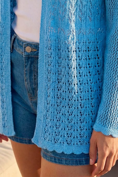 Petite Pointelle Knit Cardigan - Image 4
