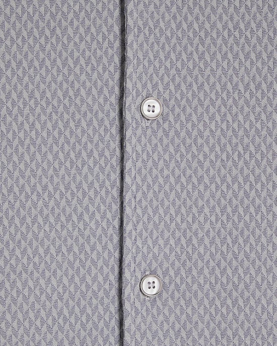 River Island Mens Shirt Blue Regular Fit Triangle Jacquard Collared - Image 5