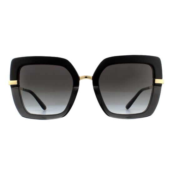 DOLCE & GABBANA Zonnebril DG4373 32468G TOP Zwart Op Transparant Zwart Grijsverloop - Image 1