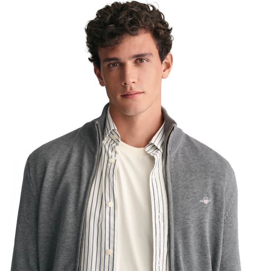 Gant Casual Cotton Zip Cardigan - Image 4