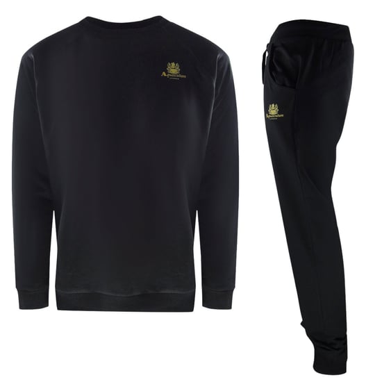 Aquascutum Iconic Crest Black Crewneck Track Set - Image 1