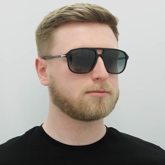 Hugo Boss Aviator Mens Shiny Black Grey Gradient 90041091 - Image 5