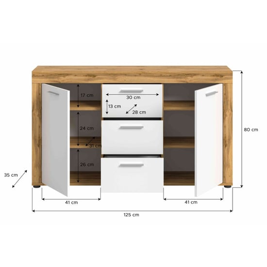Furnilux Jam dressoir wit melamine wotan nb - Image 2