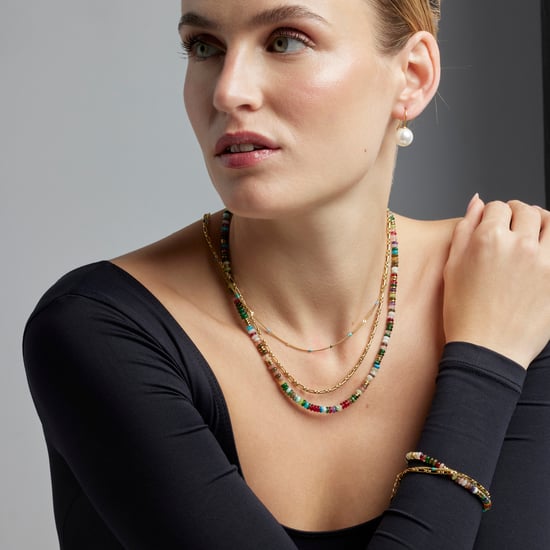 Luxenter Essential Oorbellen in 925 Sterling Zilver en Witte Parel afgewerkt in 18 karaat geel goud - Image 2