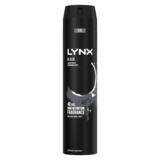 Lynx XXL Black 48-Hour High Definition Fragrance Body Spray Deodorant, 250ml - Image 1