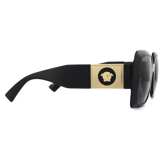 Versace Square Womens Black Dark Grey Sunglasses - Image 4