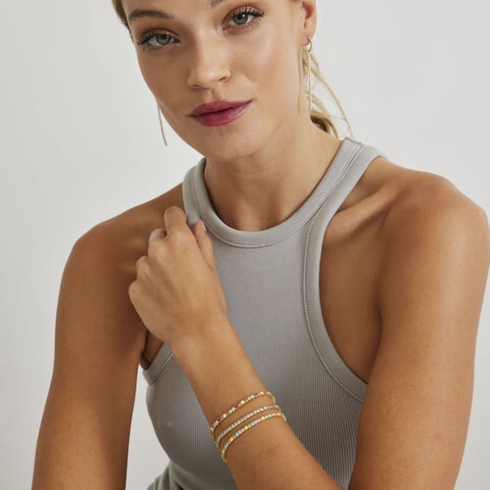 Luxenter 925 Sterling zilveren armband met multicolour zirkonia afgewerkt in 18K geel goud - Tahu - Image 2