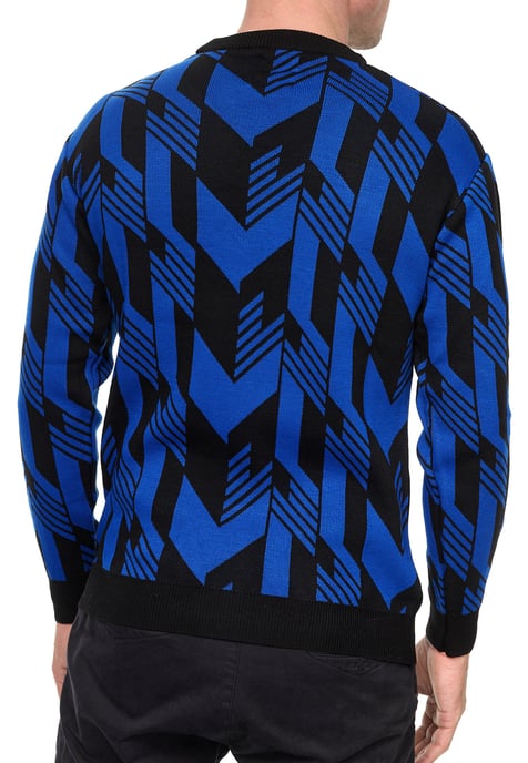 Contrast Fine Knit Round Neck Sweater - Image 5
