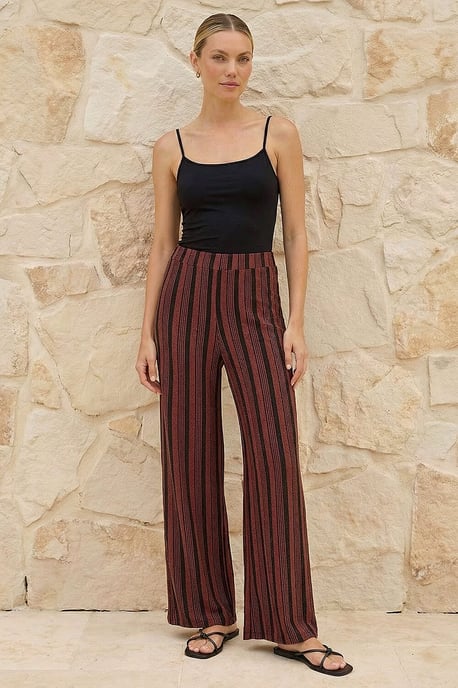 Texture Stripe Stretch Trouser - Image 1