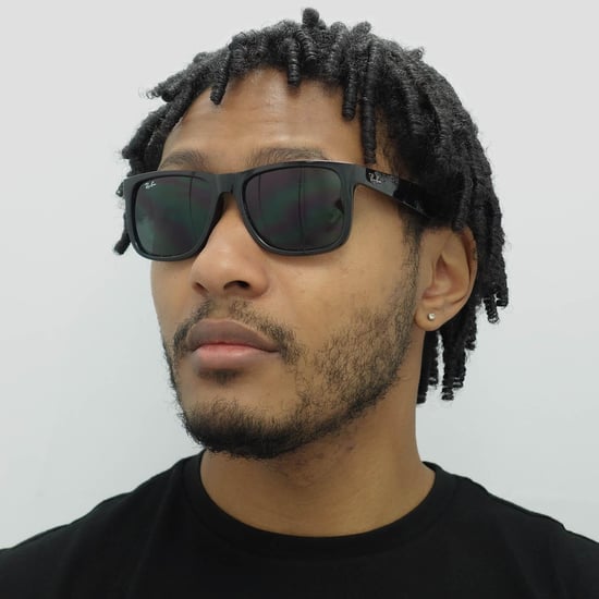 Ray-Ban Sunglasses Justin 4165 601/71 Shiny Black Green - Image 4