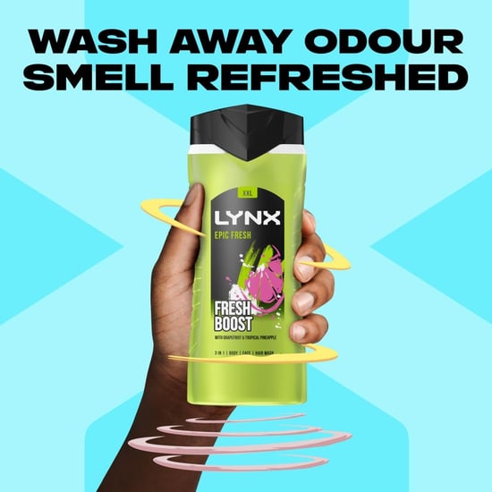Lynx Epic Fresh Shower Gel Grapefruit & Tropical Pineapple Scent 500ml, 24 Pk - Image 4