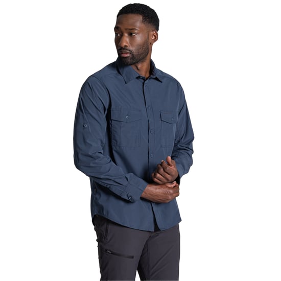 Craghoppers Heren Kiwi II shirt met lange mouwen (Omberblauw) - Image 1