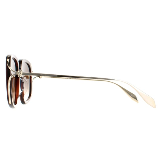 Alexander McQueen Square Womens Brown Gold Brown Gradient AM0374S - Image 3