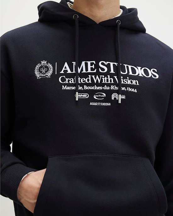 River Island Mens Hoodie Navy Regular Fit Ame Studios - Image 4