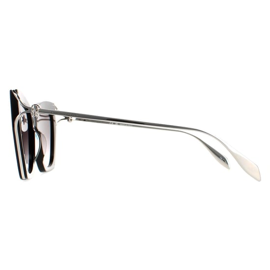 Alexander McQueen Cat Eye Womens Black Silver Grey Gradient AM0375S - Image 3