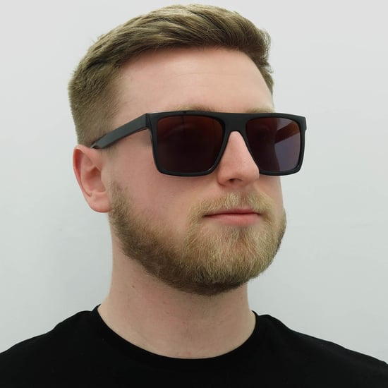 Hugo by Hugo Boss Square Mens Black Red Sunglasses - Image 6