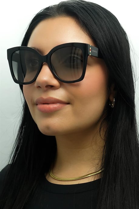 Gucci Square Womens Black Grey Gradient Sunglasses - Image 5