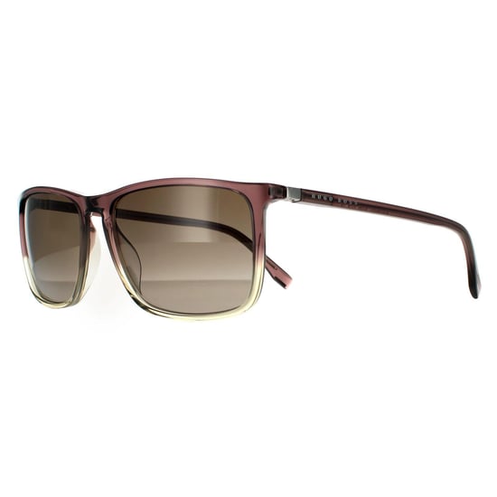 Hugo Boss Square Mens Brown Grey Brown Gradient Sunglasses - Image 2