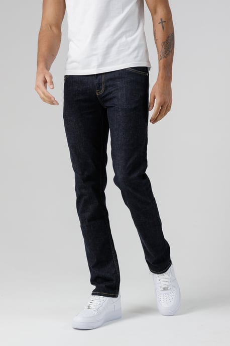 Dark Navy Organic Cotton Blend Slim Fit Mid-Rise Denim Jeans - Image 3