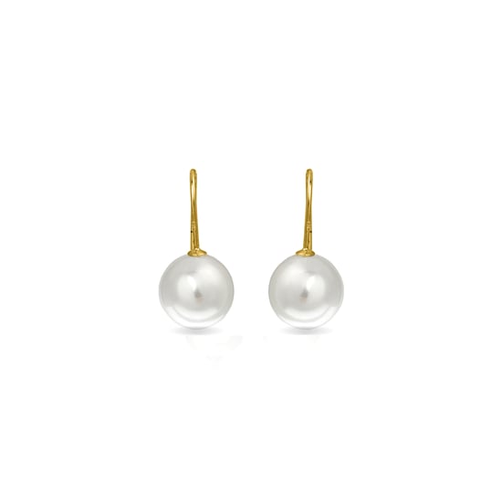 Luxenter Essential Oorbellen in 925 Sterling Zilver en Witte Parel afgewerkt in 18 karaat geel goud - Image 1