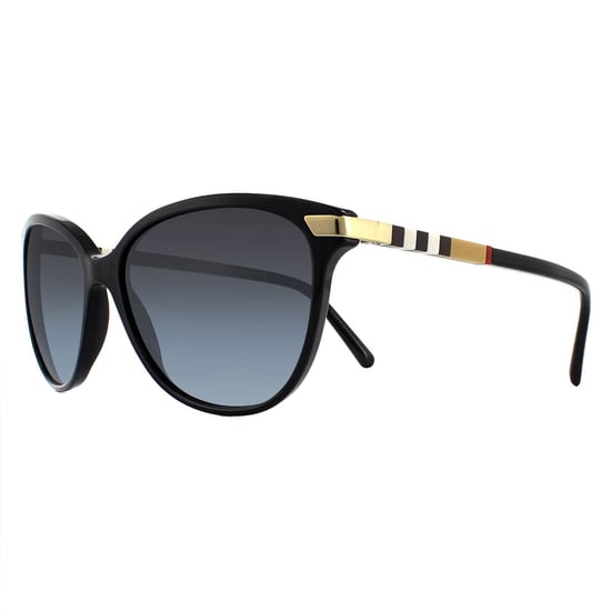 Burberry Sunglasses BE4216 30018G Black With Gold Detailing Grey Gradient - Image 2