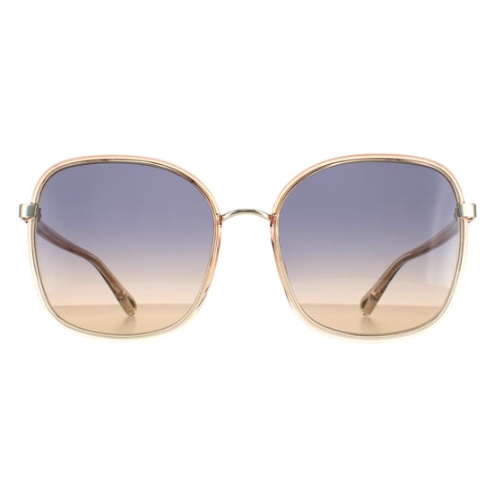 Chloe Square Womens Orange Crystal Fade and Gold Blue to Brown Gradient CH0031S Franky - Image 1