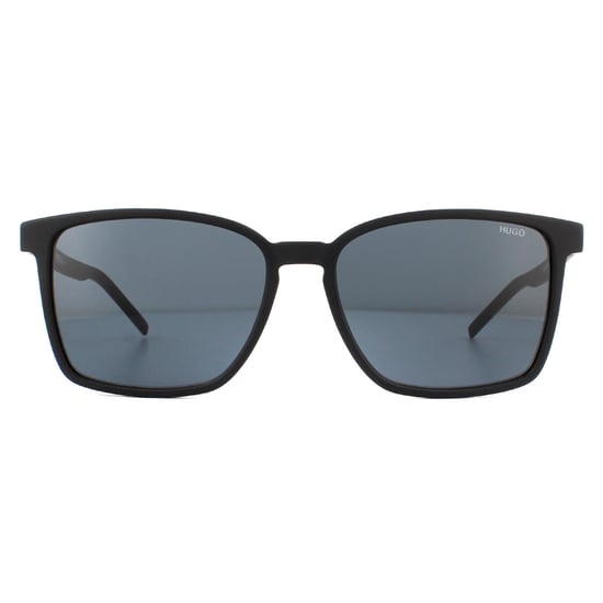 Hugo by Hugo Boss Square Mens Matte Black Grey Sunglasses - Image 1
