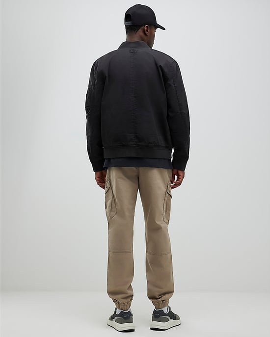 River Island Mens Cargo Trousers Beige Regular Fit - Image 4