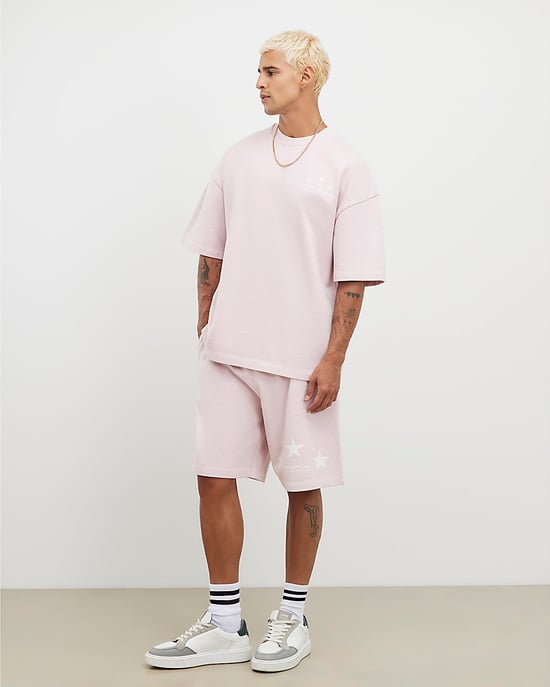 River Island Mens T-Shirt Pink Oversized Fit Lisiere Studios - Image 2