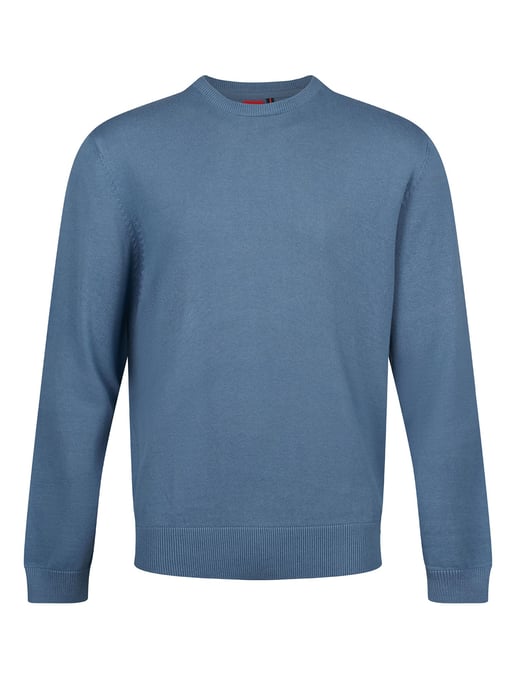 Luke 1977 Men's Noah Super Fine Crew Knit Jumper in Blue - Image 2