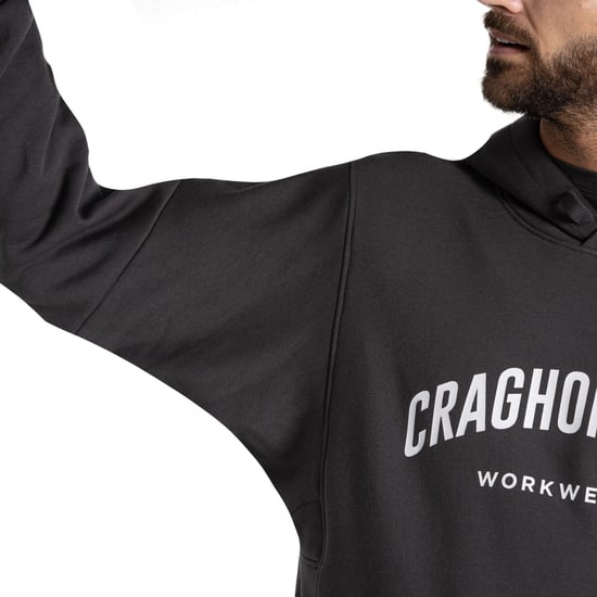Craghoppers Mens Workwear Oulston Hoodie (Kolgrått) - Image 4