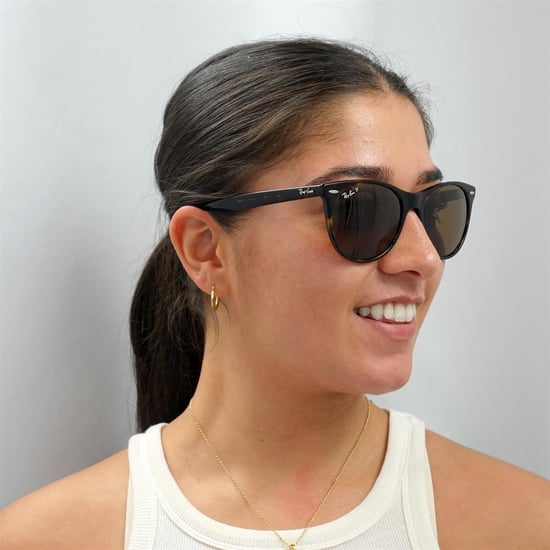 Ray-Ban Sunglasses Wayfarer II RB2185 902/57 Striped Havana Brown Polarized - Image 5
