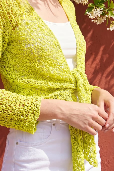 Waterfall Popcorn Knitted Cardigan - Image 4