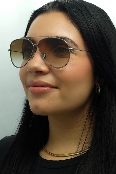 Ray-Ban Aviator Unisex Gunmetal Brun Gradient RB0101S Aviator Reverse - Image 6