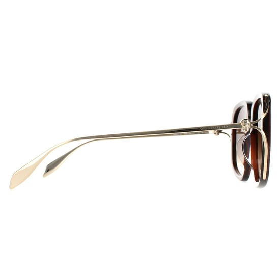 Alexander McQueen Square Womens Brown Gold Brown Gradient AM0374S - Image 4