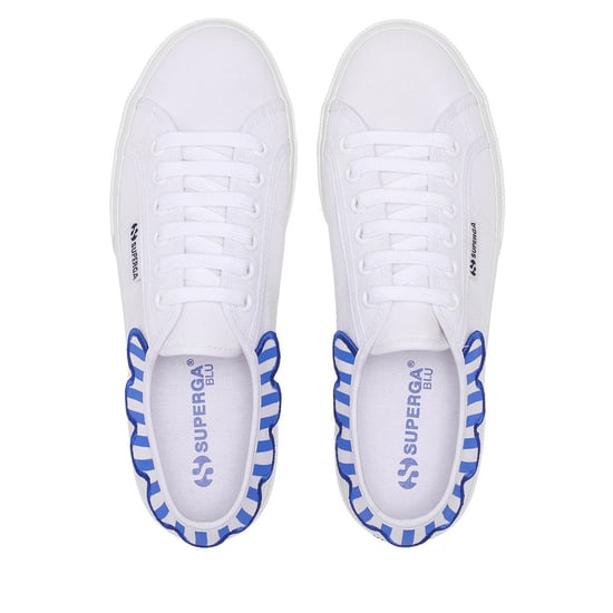 Superga Unisex Adult 3740 Leggera Umbrella Platform Trainers (Dazzling Blue/White) - Image 4