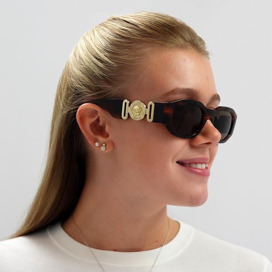 Versace rechthoek unisex havana donkerbruine VE4361 zonnebril - Image 5
