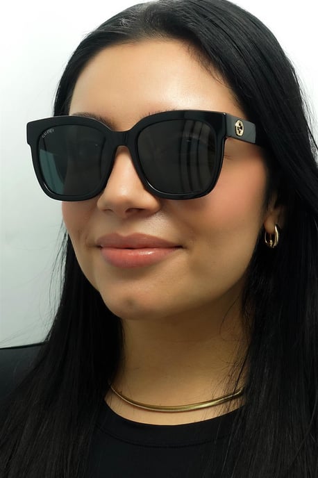 Gucci Vierkant Vrouwen Zwart Grijs GG0034SN - Image 6