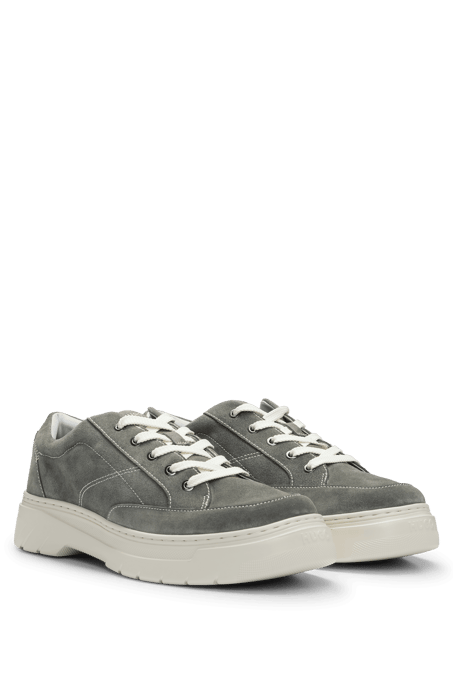Men's Hugo Suede Derby Shoes with EVA Sole in Green - Image 2