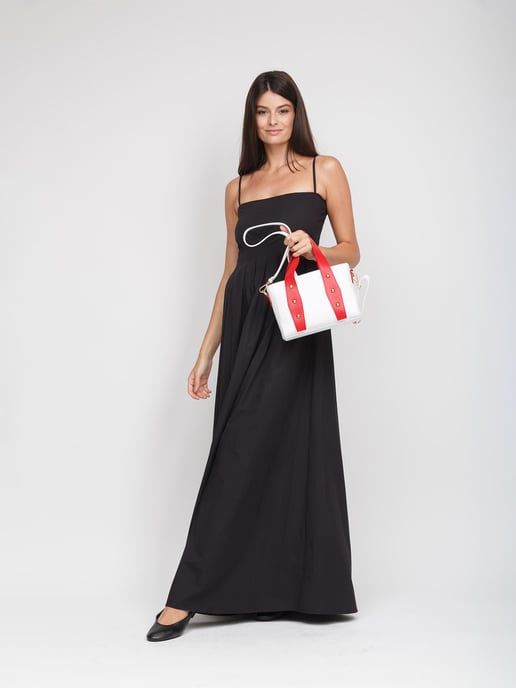 Giulia Monti Schoudertas Wit Klassiek Rood - Image 5