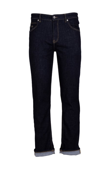 Dark Navy Organic Cotton Blend Slim Fit Mid-Rise Denim Jeans - Image 6