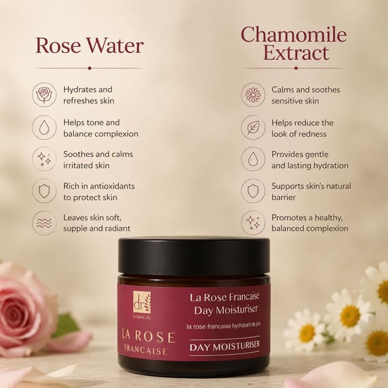 Dr. Botanicals La Rose Francaise Anti-Ageing Day Moisturiser 50ml for Fine Lines, Wrinkles, Dryness - Image 3