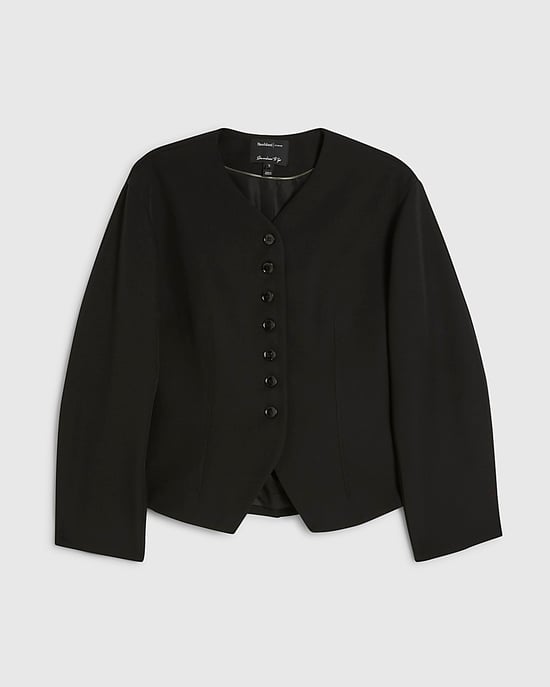 River Island Womens Jacket Black Long Sleeve Button Up V-Neck - Image 6