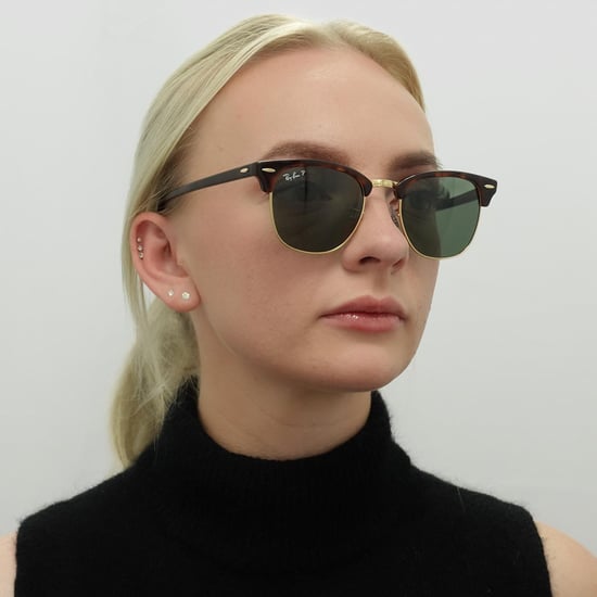 Rayban Sunglasses Clubmaster 3016 990/58 Red Havana Green Polarized Large 51mm - Image 6