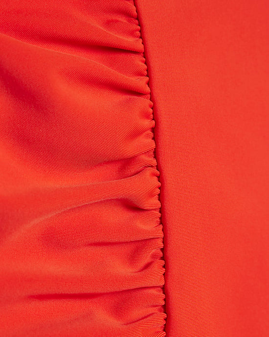 River Island Womens Swimsuit Red Flower Strap Detail Ruched V-Neck - Image 5