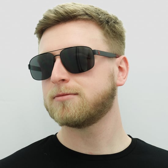 Polo Ralph Lauren Aviator Heren Mat Zwart Grijze Zonnebril - Image 6