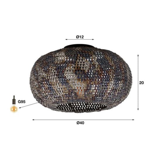 Hoyz plafondlamp Ø40 armor bruin - Image 3